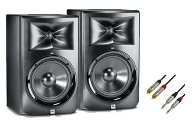 2 x JBL LSR 308 + Cables 2 Jack >> 2 RCA